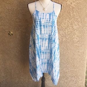 NEW Tie Dye Dress Coverup Swim Cruise Beach Boho L